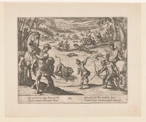 Alexander der Große jagt wilde Tiere in Bazaira (Die Taten von Alexander dem Großen)