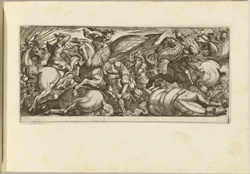 Schlacht zwischen Kavallerie und Infanterie