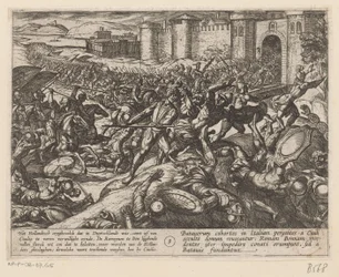 Die Römer werden von den niederländischen Truppen bei Bonn besiegt