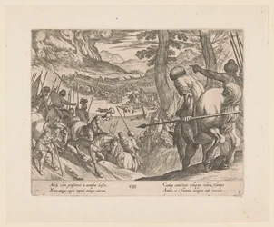 Das Heer Alexanders des Großen umzingelt die feindlichen Truppen mit Feuer