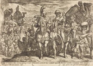 Lot und seine Familie von Abraham nach Hause gerufen