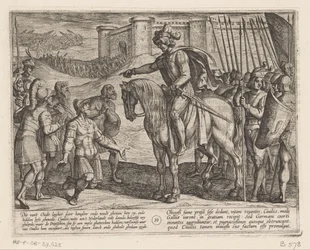 Männer aus dem Fort ergeben sich Julius Civilis (Die Batavischen Kriege gegen die Römer, Batavorum cum Romanis Bellum)