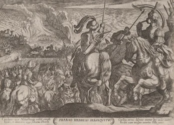Die Ägypter verfolgen die Israeliten, aus 
