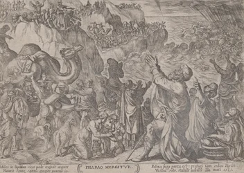 Die Ägypter ertrinken im Roten Meer, aus 