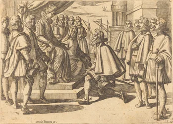 Spanischer Herzog vor Margarete von Österreich