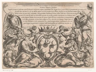 Titelblatt mit Widmung an und Wappen von Cosimo II de