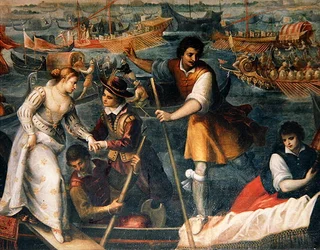 Die Landung von Catarino Cornaro in Venedig im Jahr 1489
