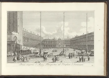 Ansicht des Markusplatzes in Venedig