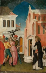 Der heilige Petrus Martyr exorziert eine von einem Teufel besessene Frau
