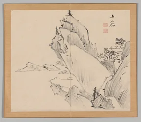 Doppelalbum mit Landschaftsstudien nach Ikeno Taiga, Band 1 Blatt 30, 18. Jahrhundert