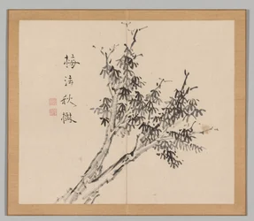 Doppelalbum mit Landschaftsstudien nach Ikeno Taiga, Band 1 Blatt 3, 18. Jahrhundert