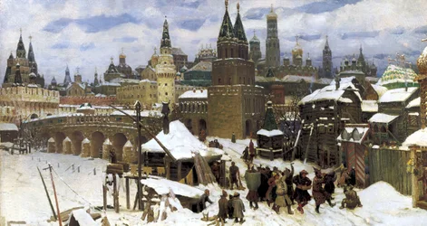 Moskau im 17. Jahrhundert. Die Allerheiligenbrücke