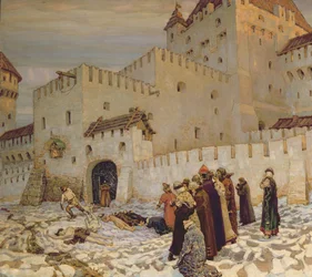 Das Schlachtfeld (Rekonstruktion des alten Moskau)