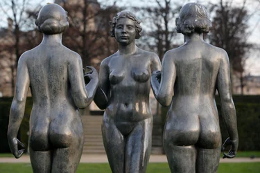 Jardin des Tuileries, Aristide Maillol, Die drei Grazien, Paris, Frankreich (Foto)