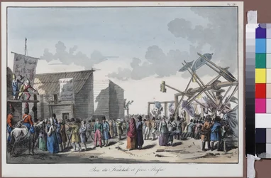 Schaukel auf einem russischen Jahrmarkt von Houbigant, Armand-Gustave