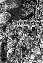 Buddhistisches Kloster, Yuen-Fu am Min, südlich von Fuchu-Fu, ca. 1890