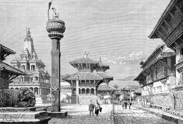 Tempel in Patan, Nepal, 1895