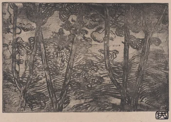 Bäume bei Nacht, ca. 1894