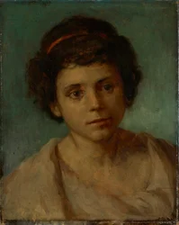 Jünglingskopf - Nach Meinung von Herrn Hanfstaengl und Dr. Röthel ist es eine nicht zutreffende Zuschreibung, unbekannt (München), 19. Jhd.