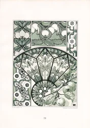 Fruchtmotive in Grüntönen