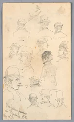 Skizzen von Menschen auf einem Montreal-Boot