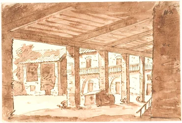 Italienischer Hof mit Arkade