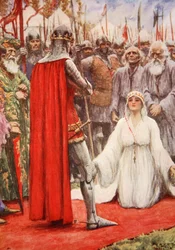 König Edward blickte in die flehenden Augen von Königin Philippa