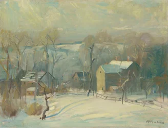 Dorf im Schnee