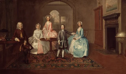 John Thomlinson und seine Familie, 1745