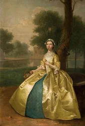 Porträt einer Frau in Gold