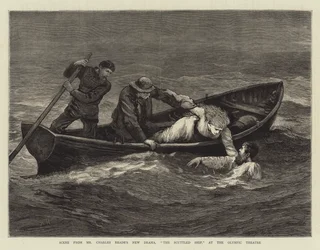 Szene aus Mr. Charles Reades neuem Drama, Das versenkte Schiff, im Olympic Theatre