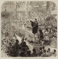 Die Oster-Freiwilligenüberprüfung in Brighton, Gottesdienst im Pavillon am Sonntagmorgen