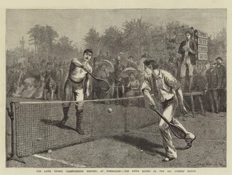 Die Lawn-Tennis-Meisterschaft in Wimbledon, die fünfte Runde des All-Comers-Matches