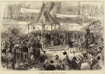 Der Prinz von Wales wird in Portsmouth willkommen geheißen