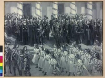 Huldigung der Schulkinder in Zagreb 1895