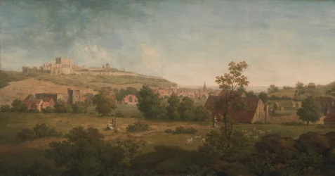 Landschaft, mit Dover Castle in der Ferne