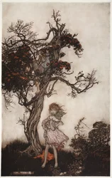 Seine Kinder waren so zerlumpt und wild, als ob sie niemandem gehörten., aus Rip Van Winkle von Washington Irving, veröffentlicht 1910