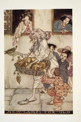 Neue Lampen für alte, aus The Arthur Rackham Fairy Book, veröffentlicht 1933