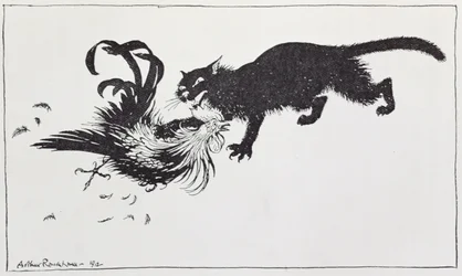 Die Katze und der Hahn, Illustration aus 