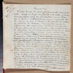 Manuskript des Gedichts „Promontoire“ von Arthur Rimbaud