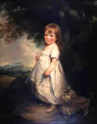 Miss Anderson mit ihrem Hund, ca. 1810