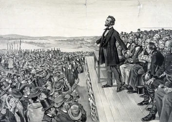 Abraham Lincoln hält seine berühmte Rede am 19. November 1863