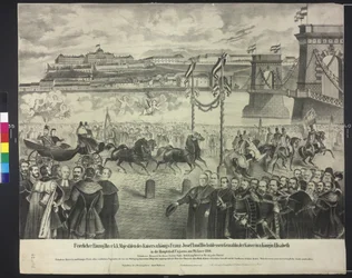 Ankunft des Kaiserpaars im Hoflager in Budapest am 29. Januar 1866
