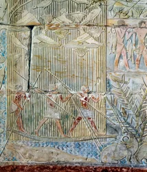 Kunst Ägypten: Nilpferdjagd, 6. Dynastie