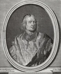 BOSSUET, Jacques-Benigne (1627-1704). Englischer Theologe und Bischof. Porträtkopie vom Original von Hyacinthe Rigaud
