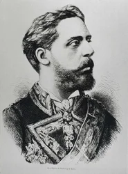 CARLOS VII, Carlos Maria de los Dolores de Borbon y Austria-Este (1848-1909). Karlistischer Thronprätendent von Spanien als Carlos VII. Spanien. Karlismus. Charles VII, karlistischer Thronprätendent. Veröffentlicht in „La ilustracion Espanola y Americana“.