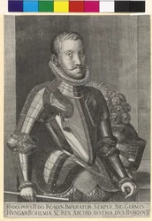Kupferstich von Martin Rota Kaiser Rudolf II.