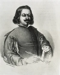 DONON, Julio (19. Jahrhundert). Francisco de Quevedo. Lithographie