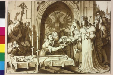 Kaiser Friedrich III und die Herzöge Albrecht und Sigmund