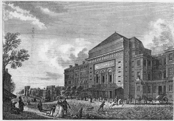 Außenansicht des Operntheaters in Paris, Boulevard Saint Martin